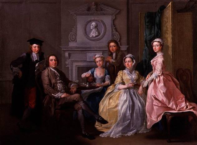 Jonathan Tyers and His Family ca. 1740   by Francis Hayman   1708-1776  National Portrait Gallery  London 5588